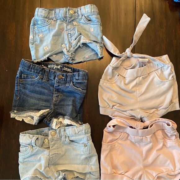 Other - Girl Shorts $6 each Bundle 5 pack Jean Cotton 18-24M